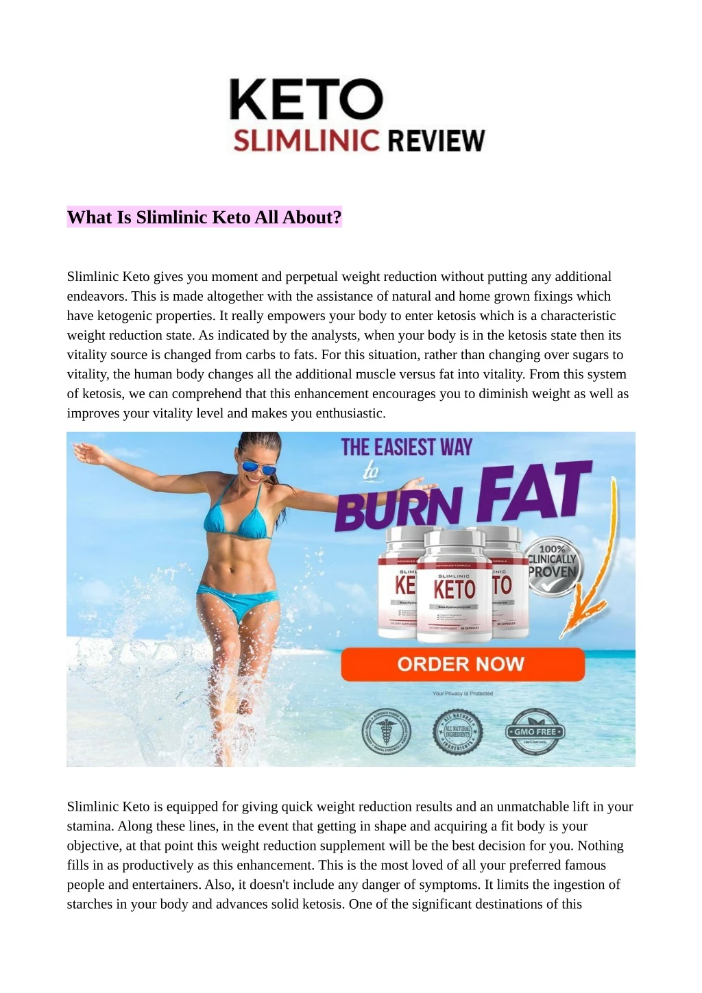 what is slimlinic keto all about