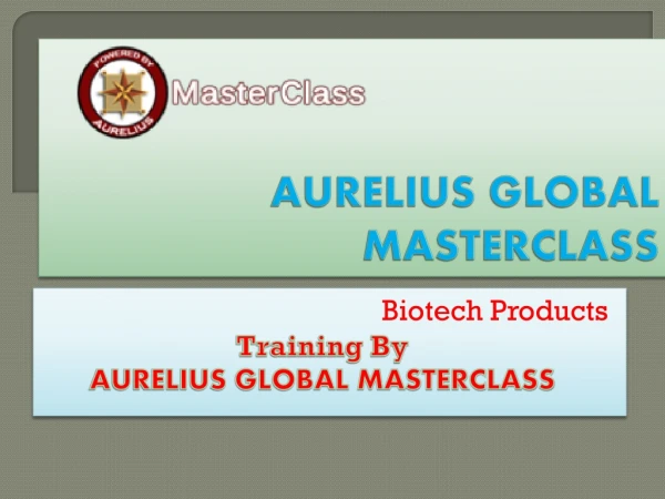 aurelius global masterclass