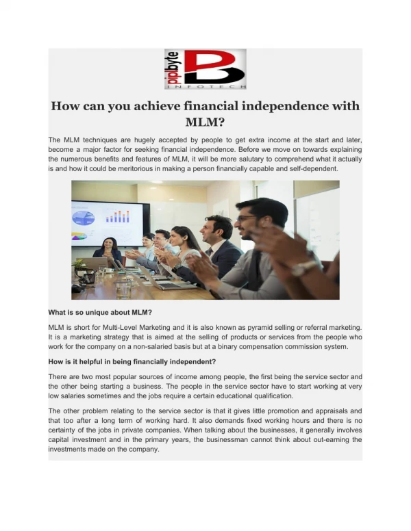 how can you achieve financial independence with