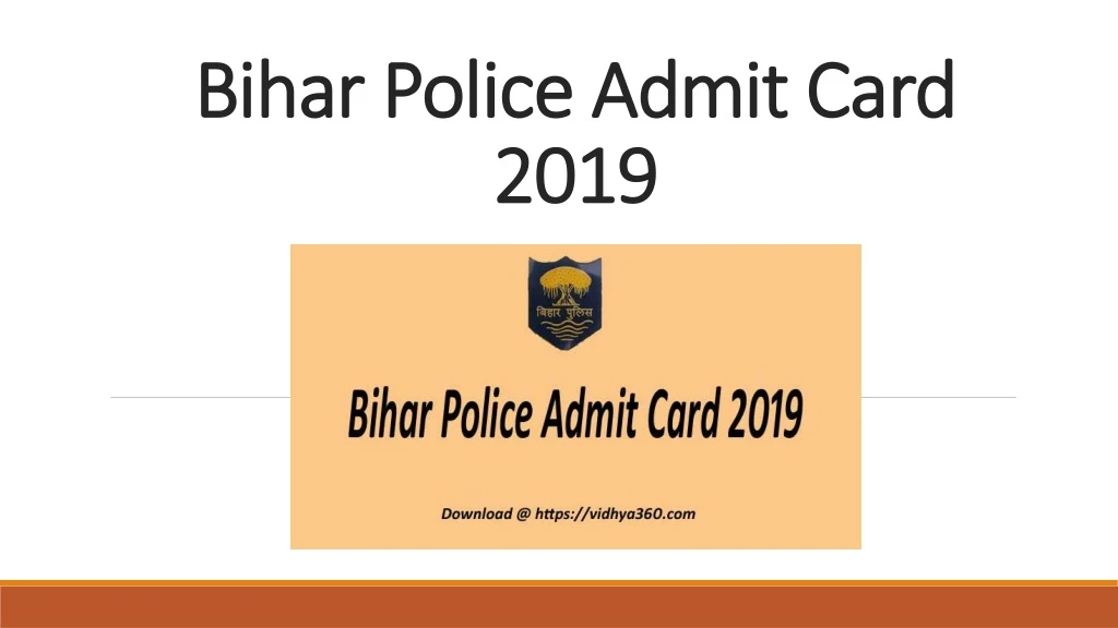 bihar police admit card 2019
