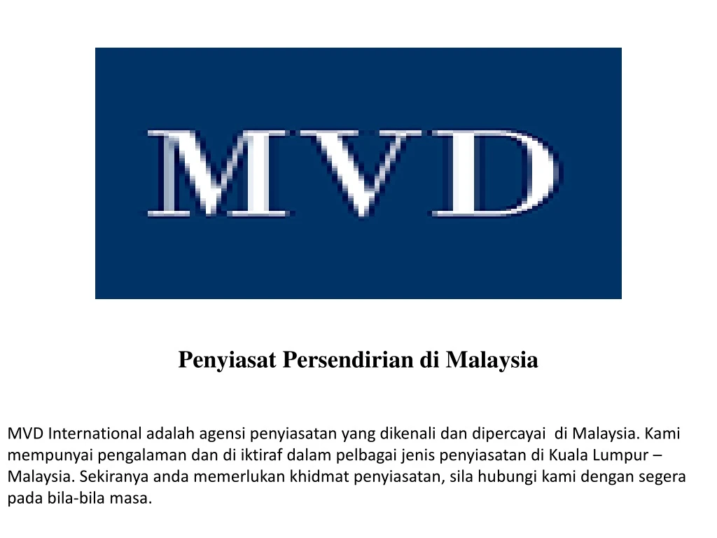 penyiasat persendirian di malaysia