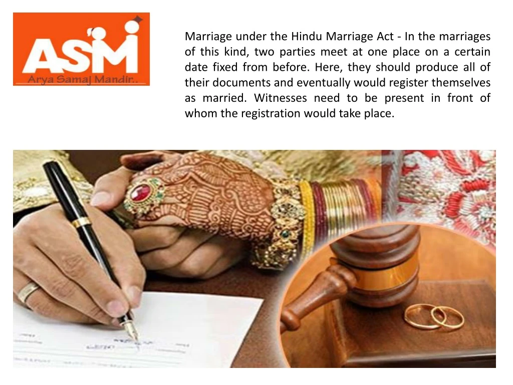 marriage under the hindu marriage