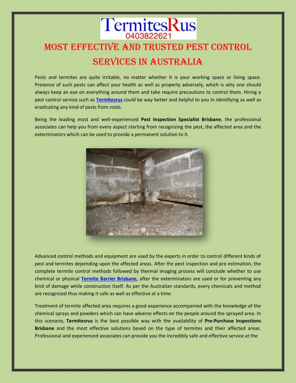 most effective and trusted pest control services