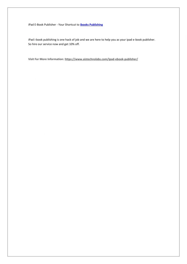 ipad e book publisher your shortcut to ibooks