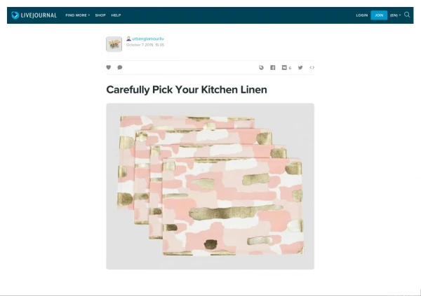 Carefully Pick Your Kitchen Linen