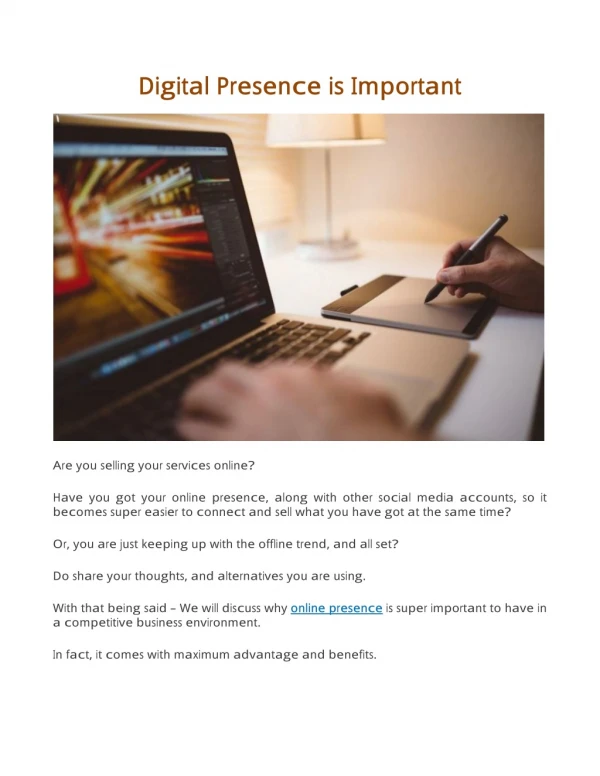 digital presence is important