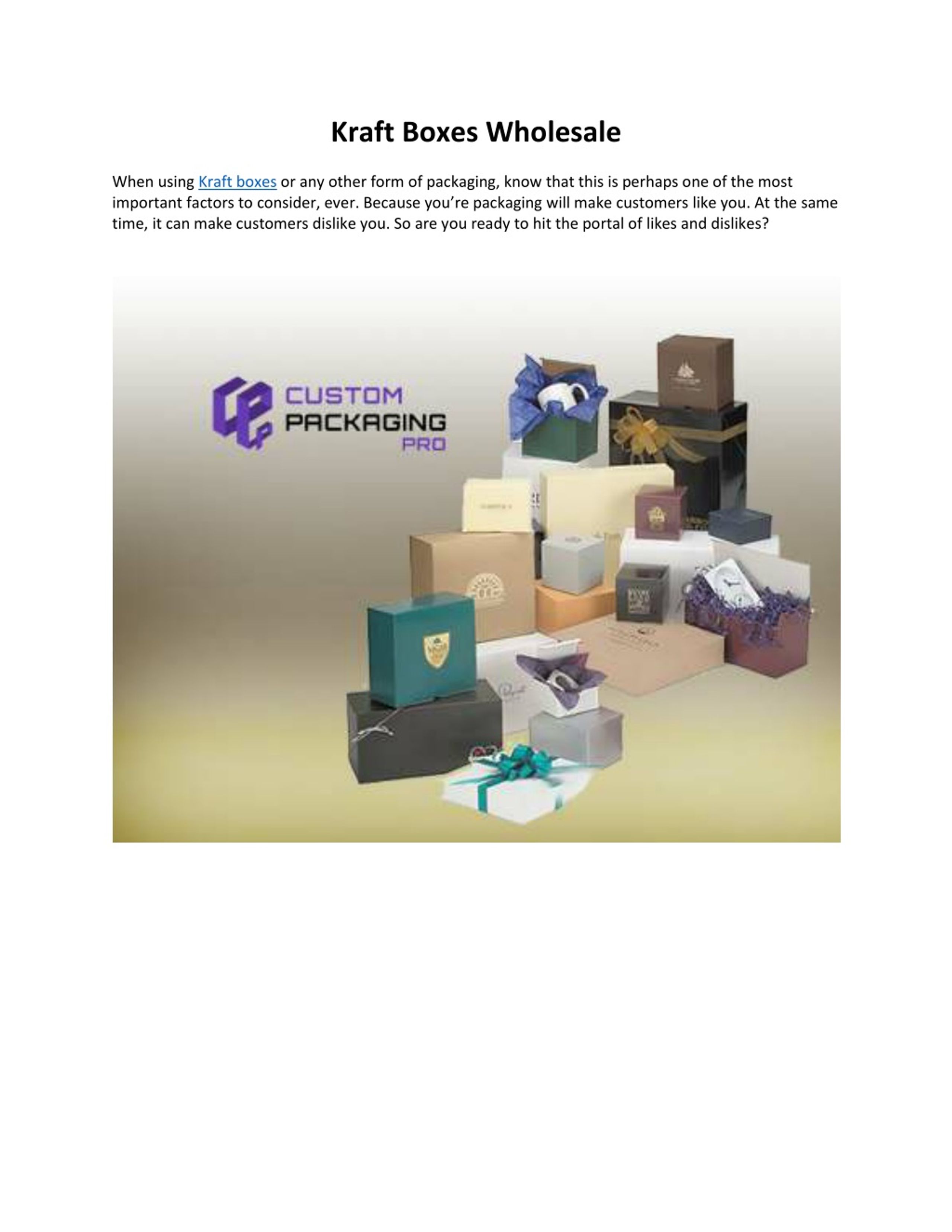 PPT - Kraft Boxes Wholesale PowerPoint Presentation, free download - ID ...