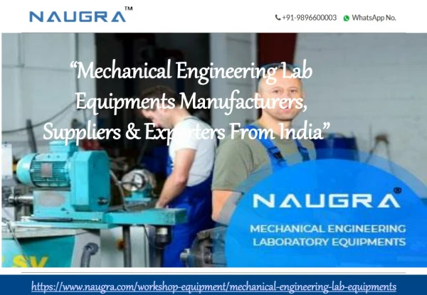 Mechanical Engineering Lab Equipment Manufacturers