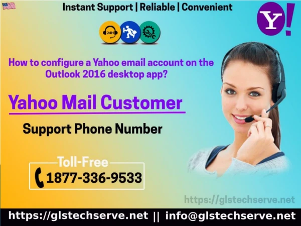 How to configure a Yahoo email account on the Outlook 2016 desktop app?