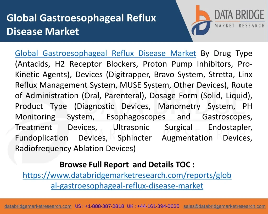global gastroesophageal reflux disease market
