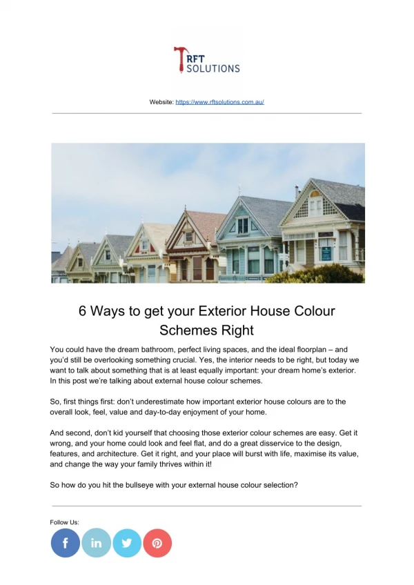 Exterior House Colours Blog