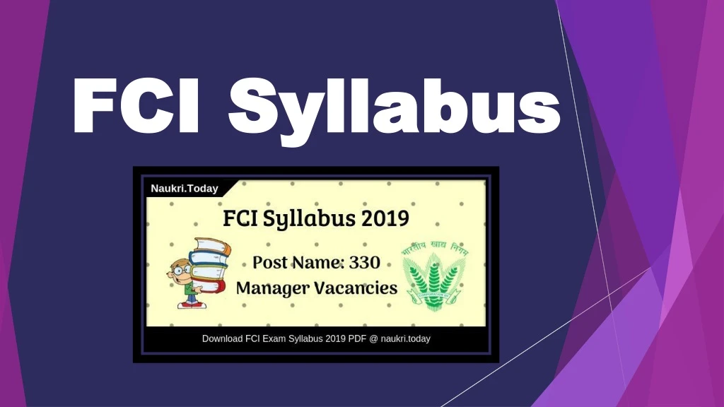 fci syllabus fci syllabus