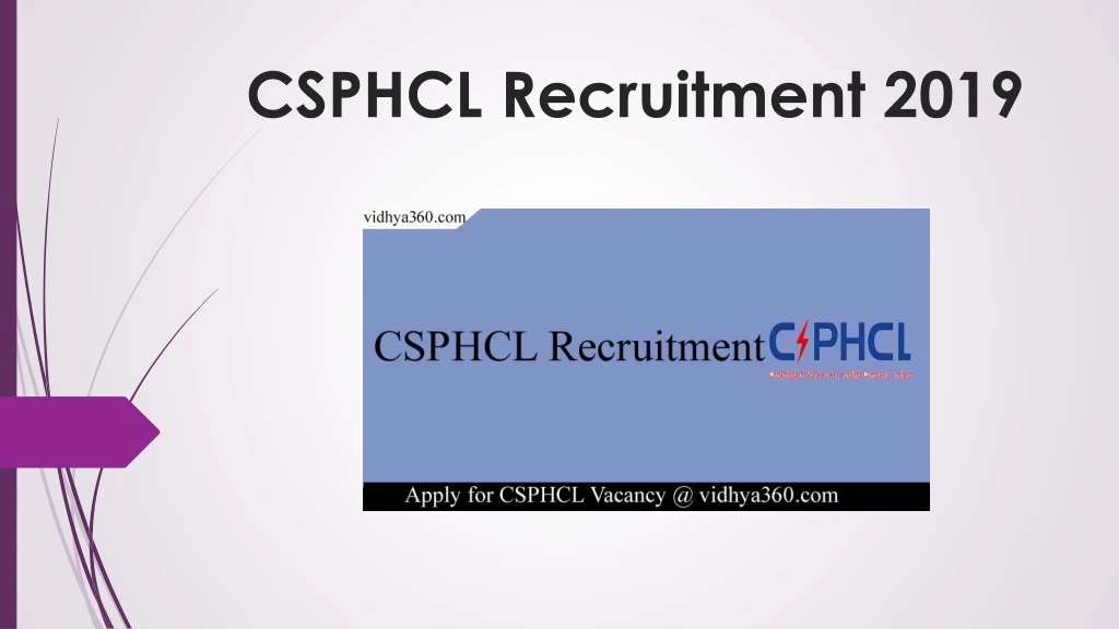 csphcl recruitment 2019