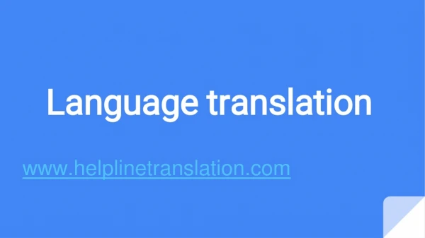 language Translatiom