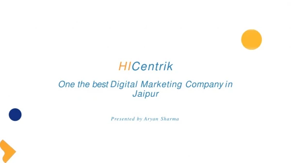 HIcentrik - Digital Marketing Company in Jaipur