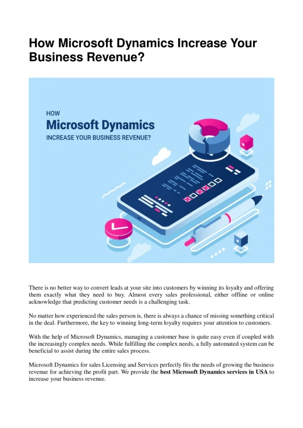 How Microsoft Dynamics Increase Your Business Revenue?