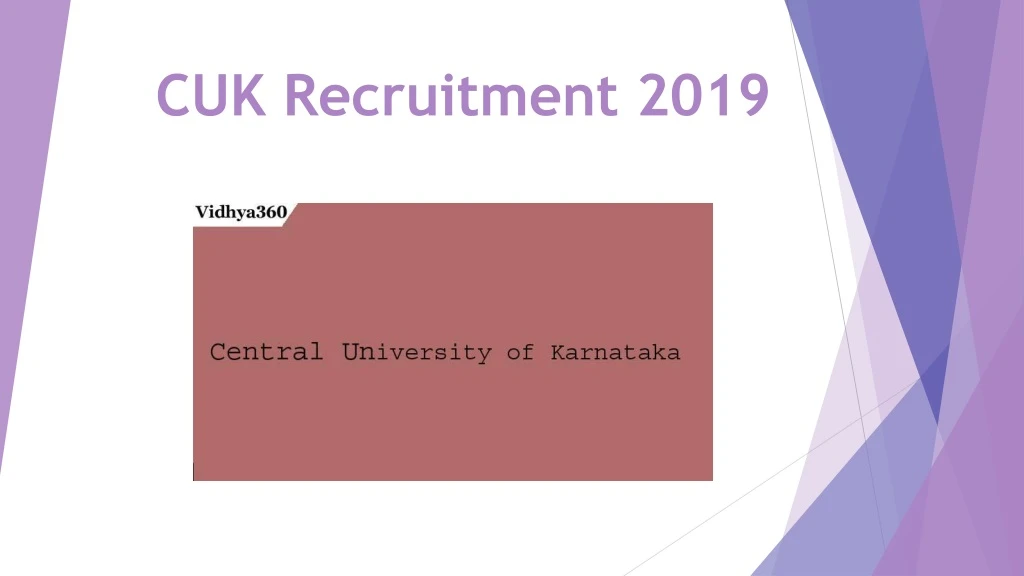 cuk recruitment 2019