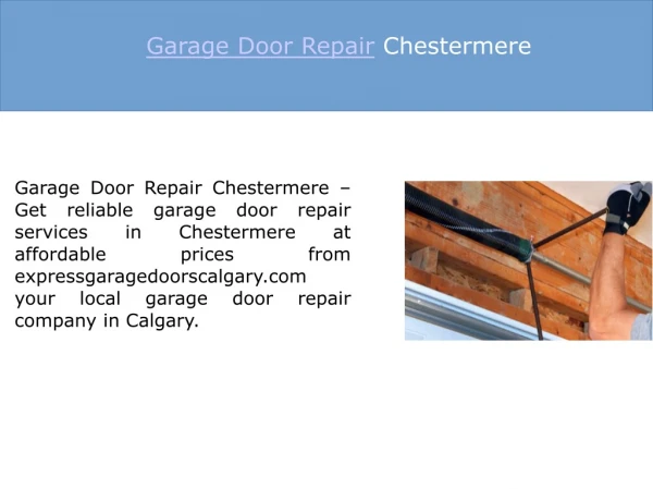 Garage Door Repair Chestermere