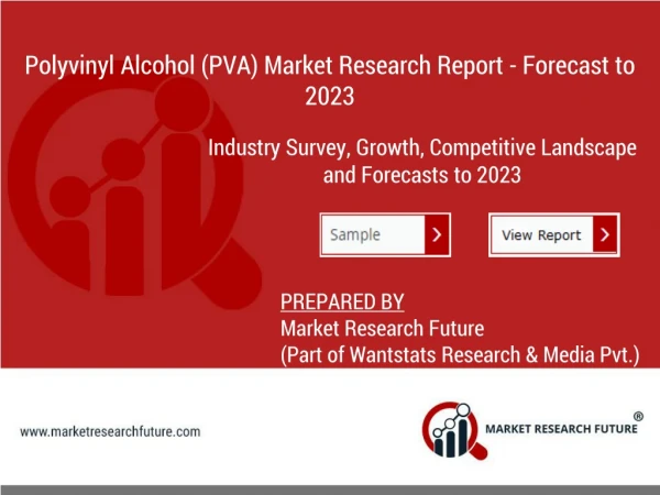 Polyvinyl Alcohol (PVA) Market Business Analysis, CAGR, Share, Revenue and Prominent Key Players to 2023