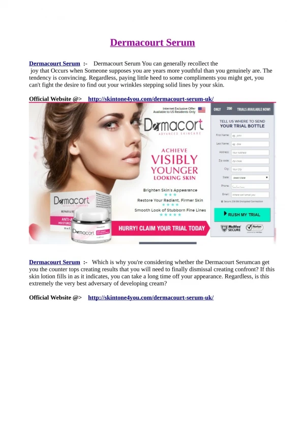Easy Steps To More Dermacourt Serum Sales
