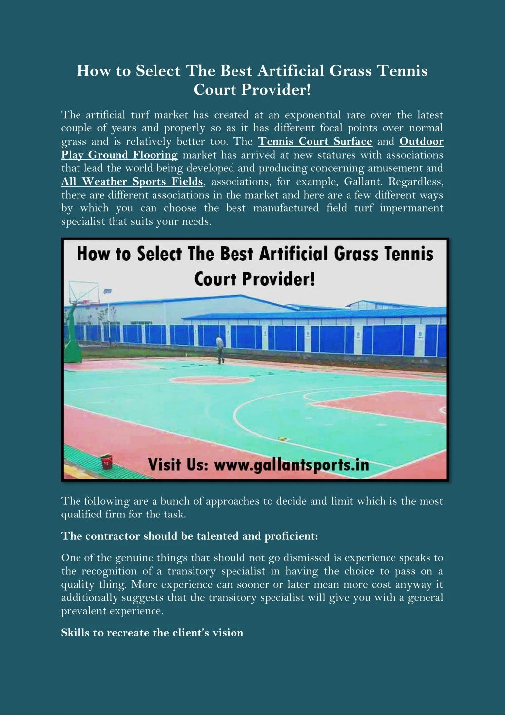 how to select the best artificial grass tennis