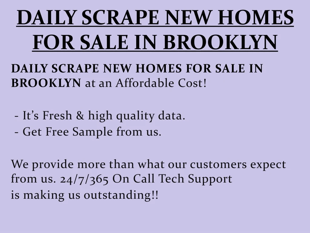 daily scrape new homes for sale in brooklyn