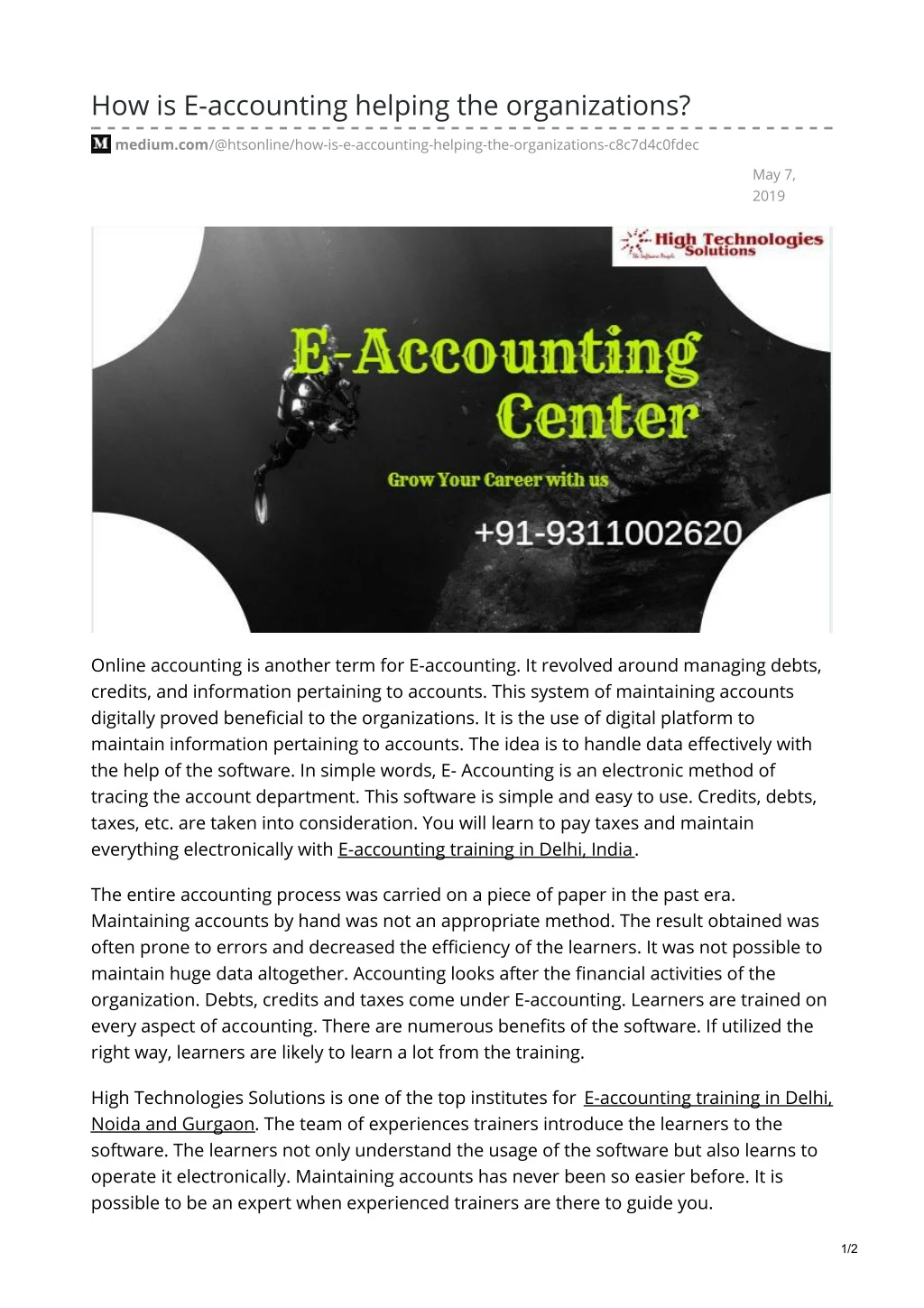 how is e accounting helping the organizations