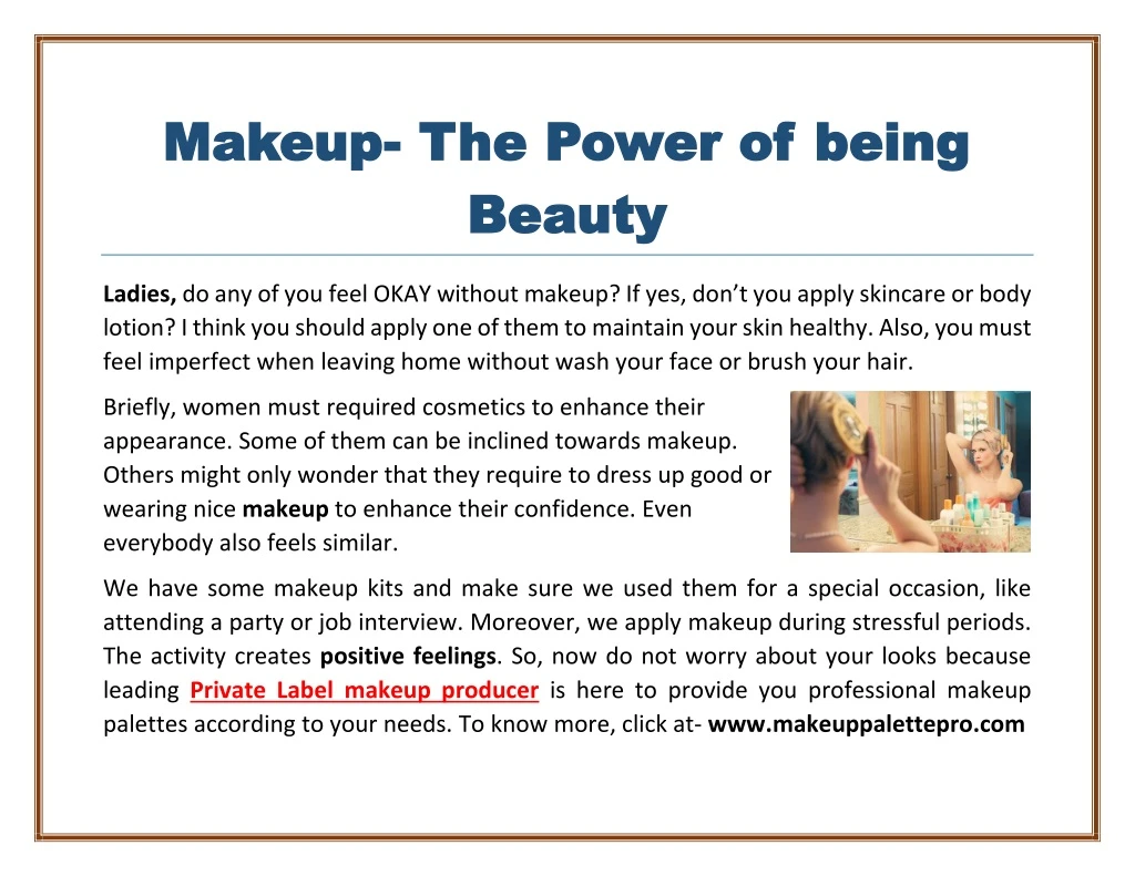 makeup makeup the power of being the power
