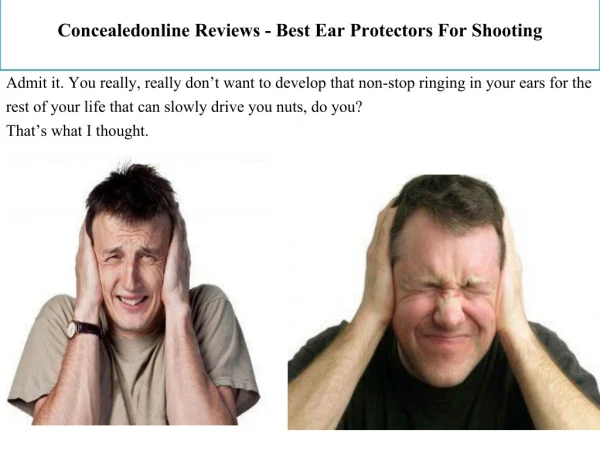 Concealedonline Reviews - Best Ear Protectors For Shooting