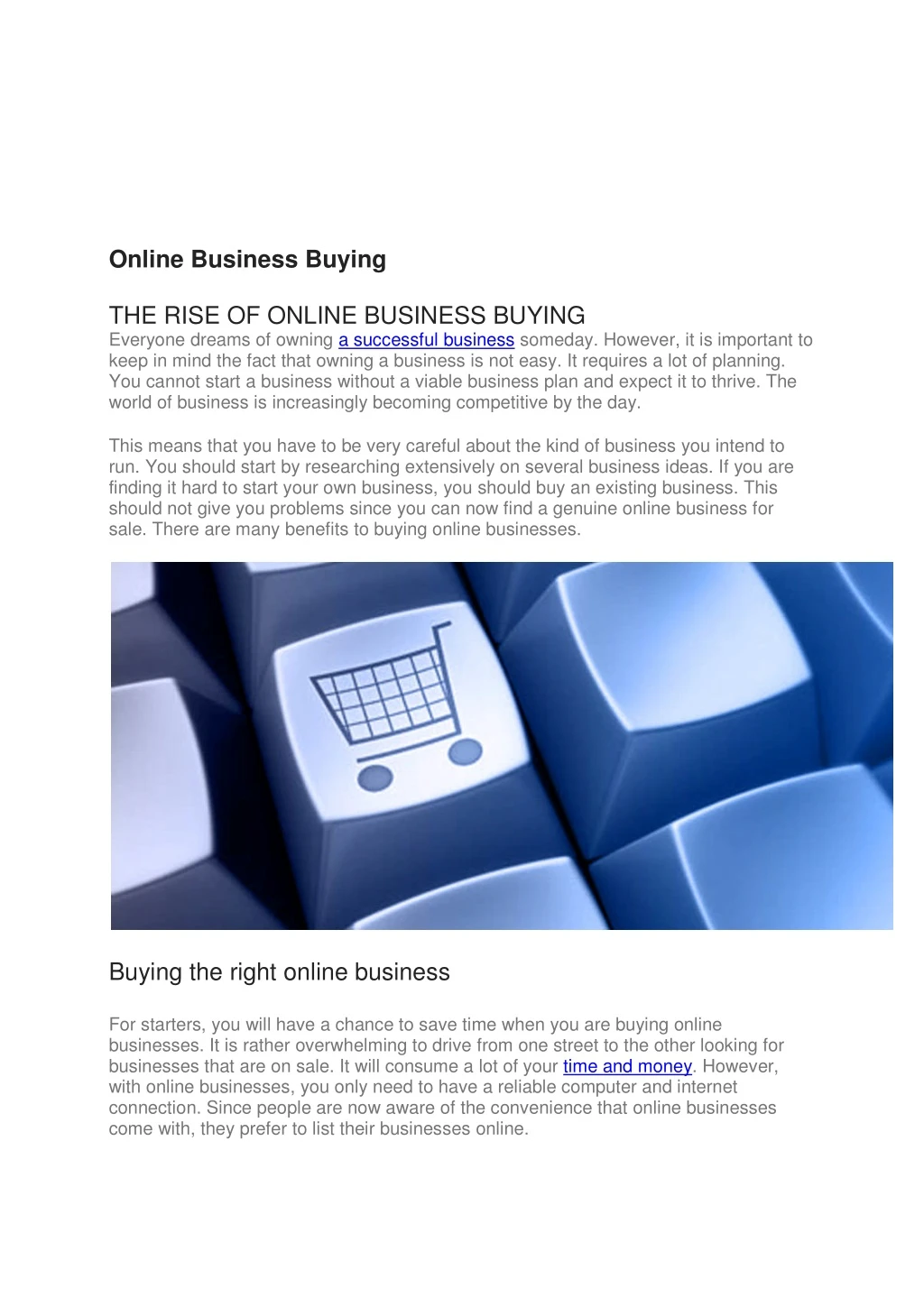 online business buying