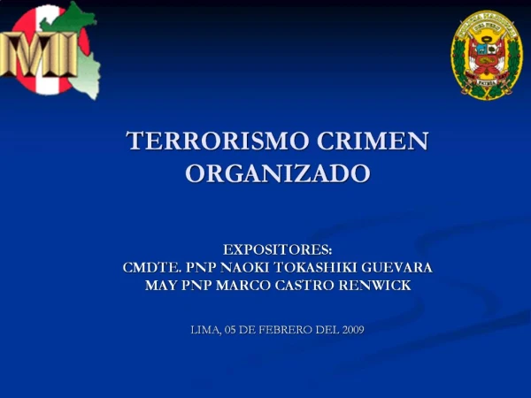 TERRORISMO CRIMEN ORGANIZADO