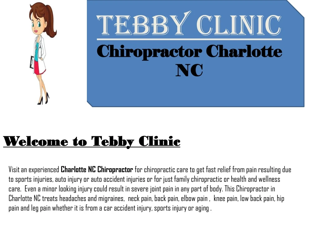 tebby clinic chiropractor charlotte nc