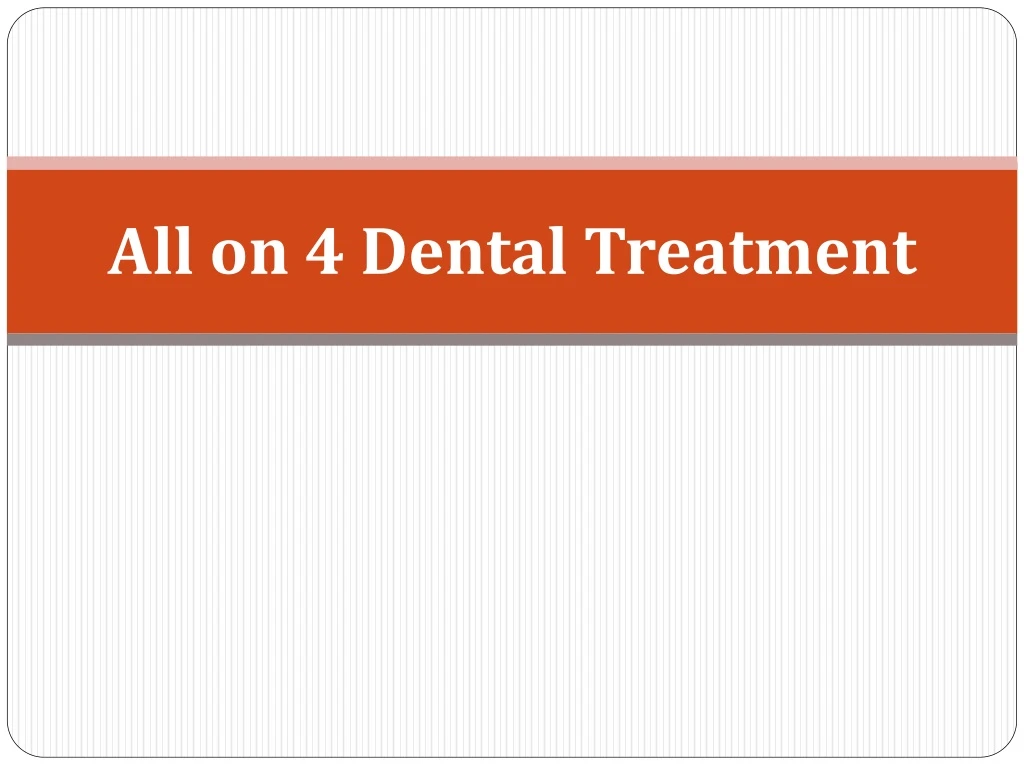 all on 4 dental treatment