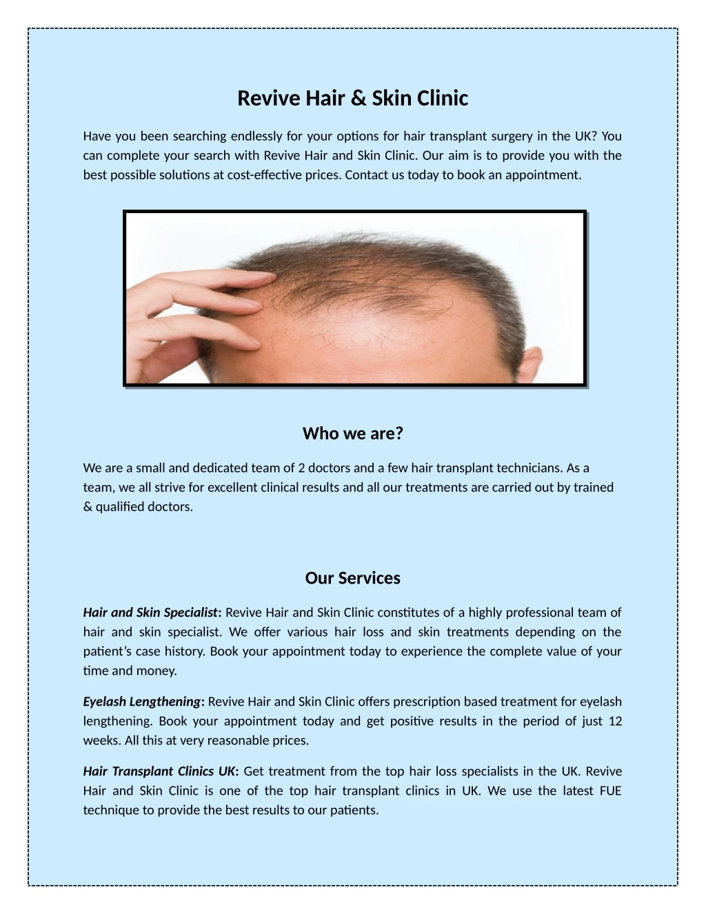 revive hair skin clinic