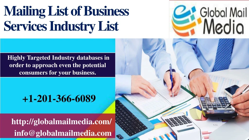 mailing list of business services industry list