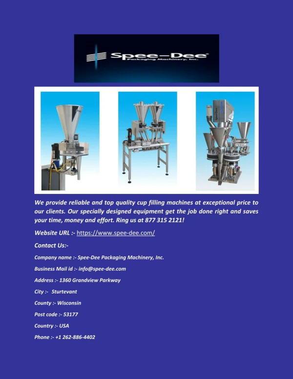 we provide reliable and top quality cup filling