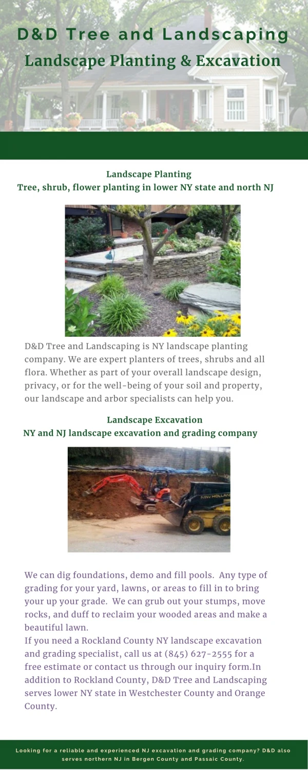 Landscape Planting & Excavation