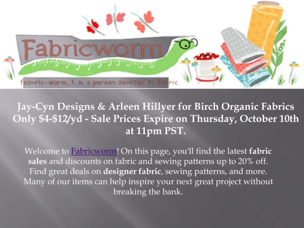 Jay-Cyn Designs & Arleen Hillyer for Birch Organic Fabircs