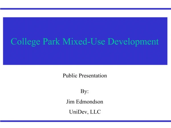 College Park Mixed-Use Development