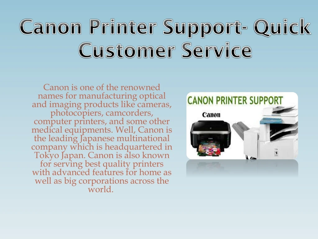 canon printer support quick customer service