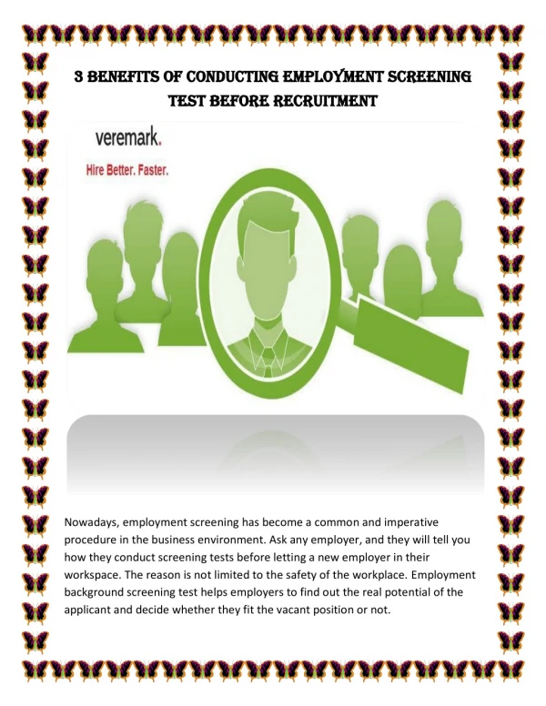 3 Benefits of Conducting Employment Screening Test Before Recruitment
