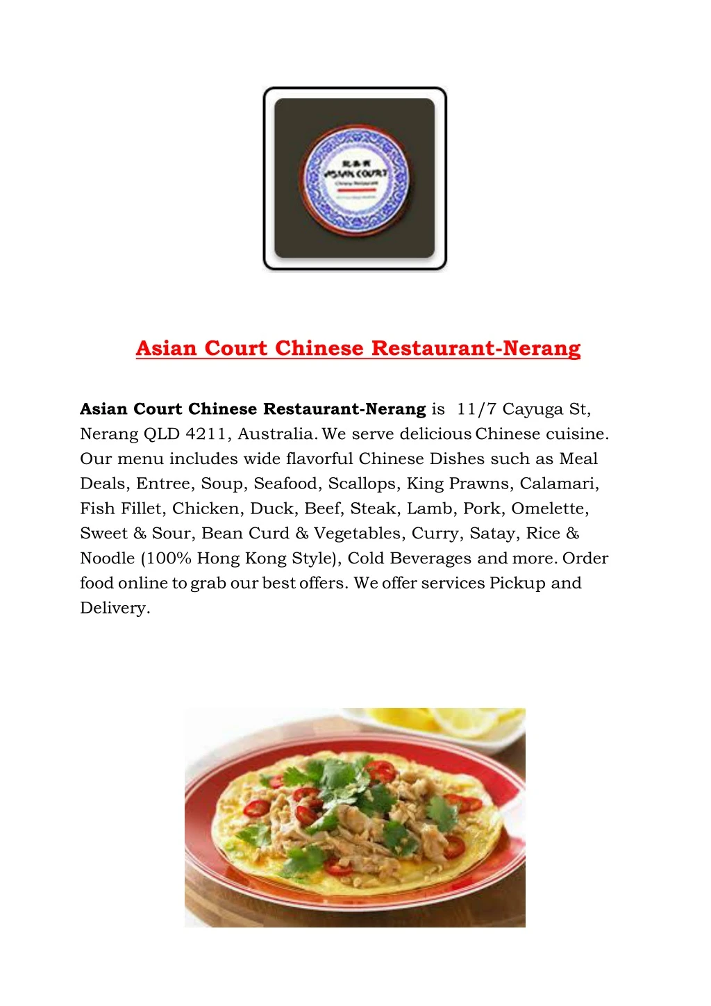 asian court chinese restaurant nerang