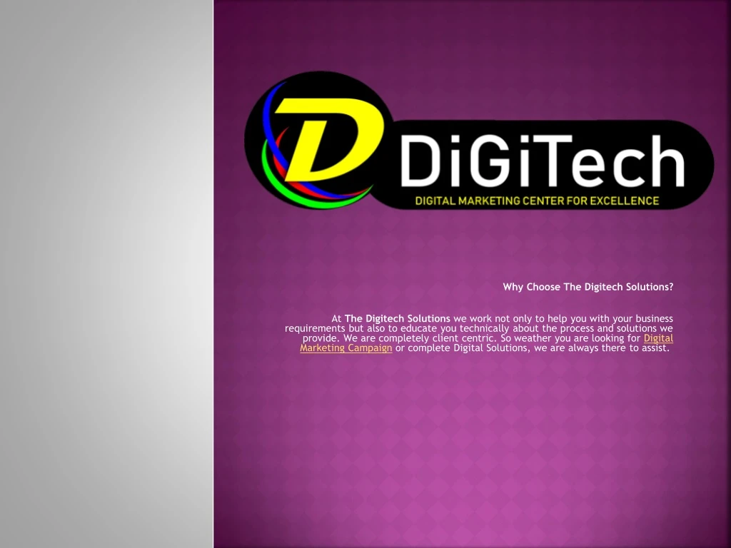 why choose the digitech solutions at the digitech