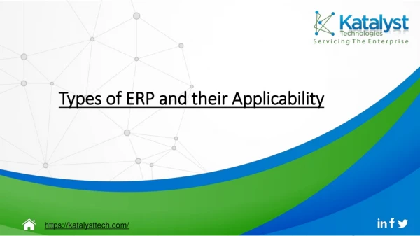 Types of ERP and their Applicability