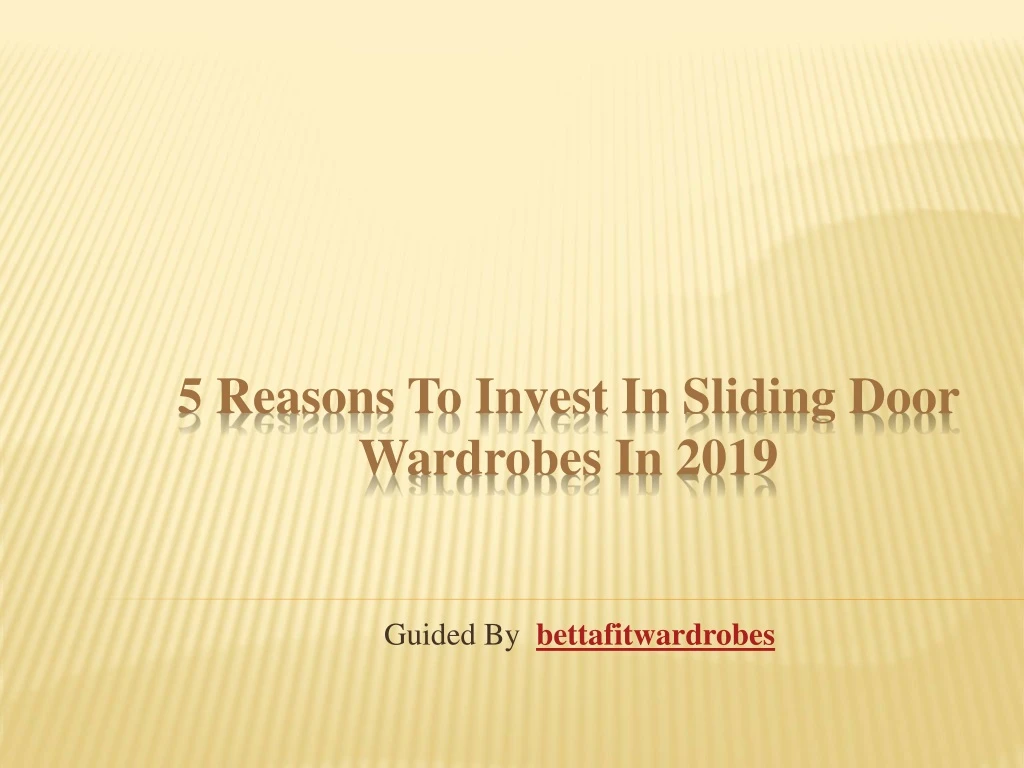 5 reasons to invest in sliding door wardrobes