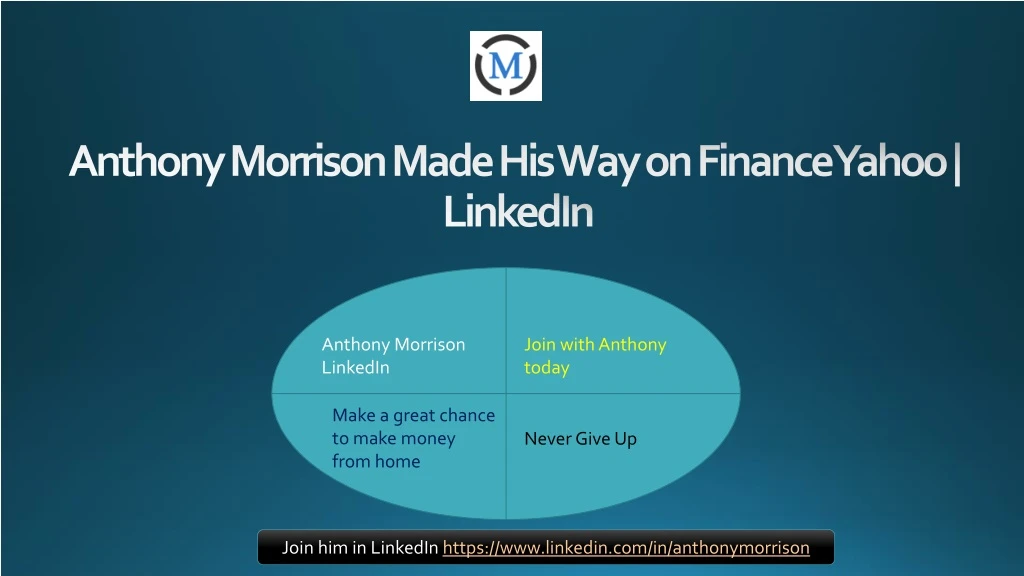 anthony morrison made his way on finance yahoo linkedin