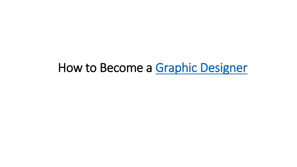 how to become a graphic designer