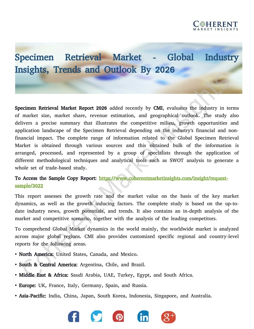 specimen retrieval market global industry