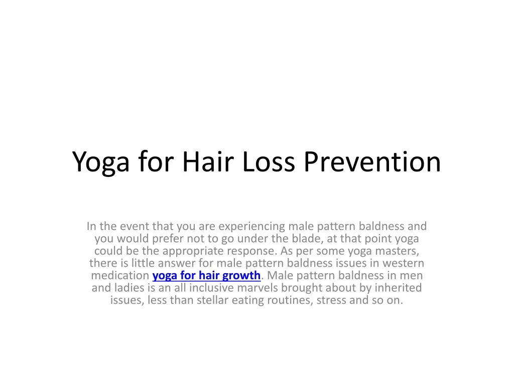 yoga for hair loss prevention