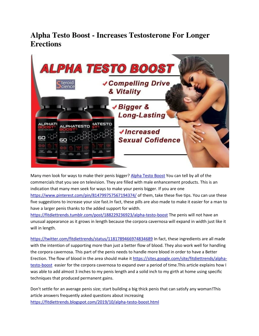 alpha testo boost increases testosterone